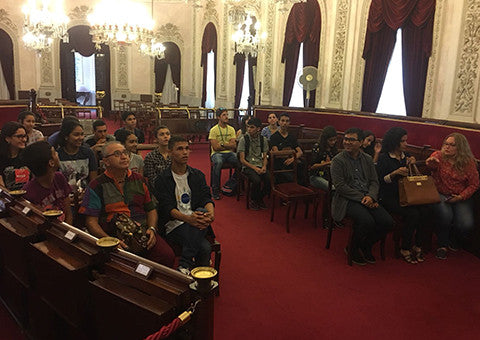 Estudiantes Brasileños del Programa Gira Mundo son recibidos en Cádiz.